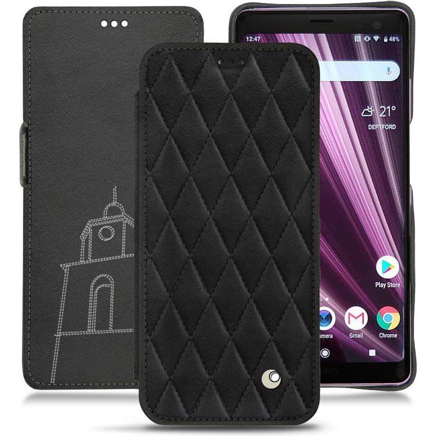 Thumbnail - Noreve Lederschutzhülle horizontal (Sony Xperia XZ3), Smartphone Hülle, Schwarz