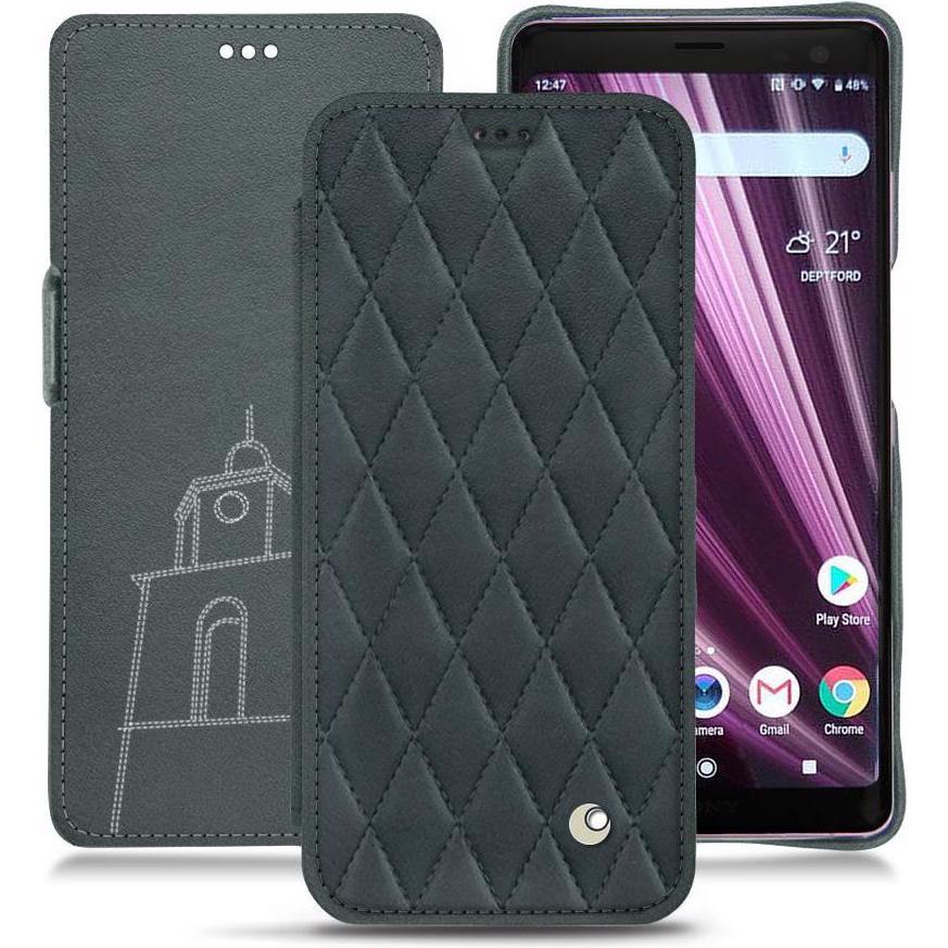 Thumbnail - Noreve Lederschutzhülle horizontal (Sony Xperia XZ3), Smartphone Hülle, Blau