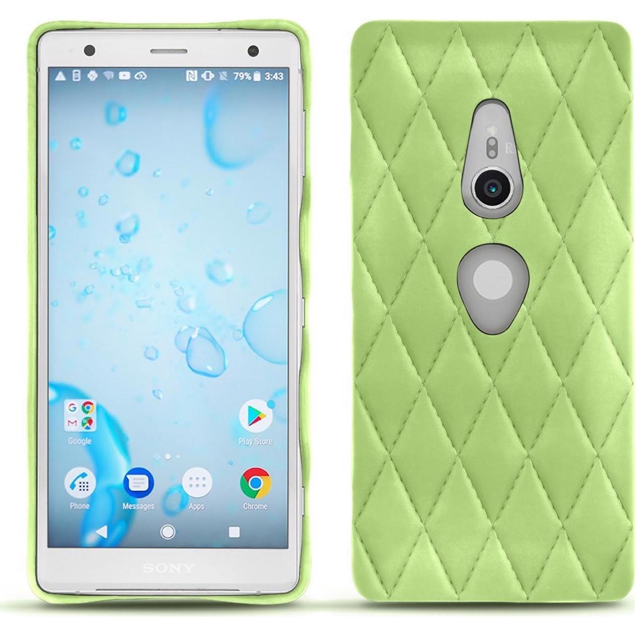 Thumbnail - Noreve Lederschutzhülle (Sony Xperia XZ2), Smartphone Hülle, Grün