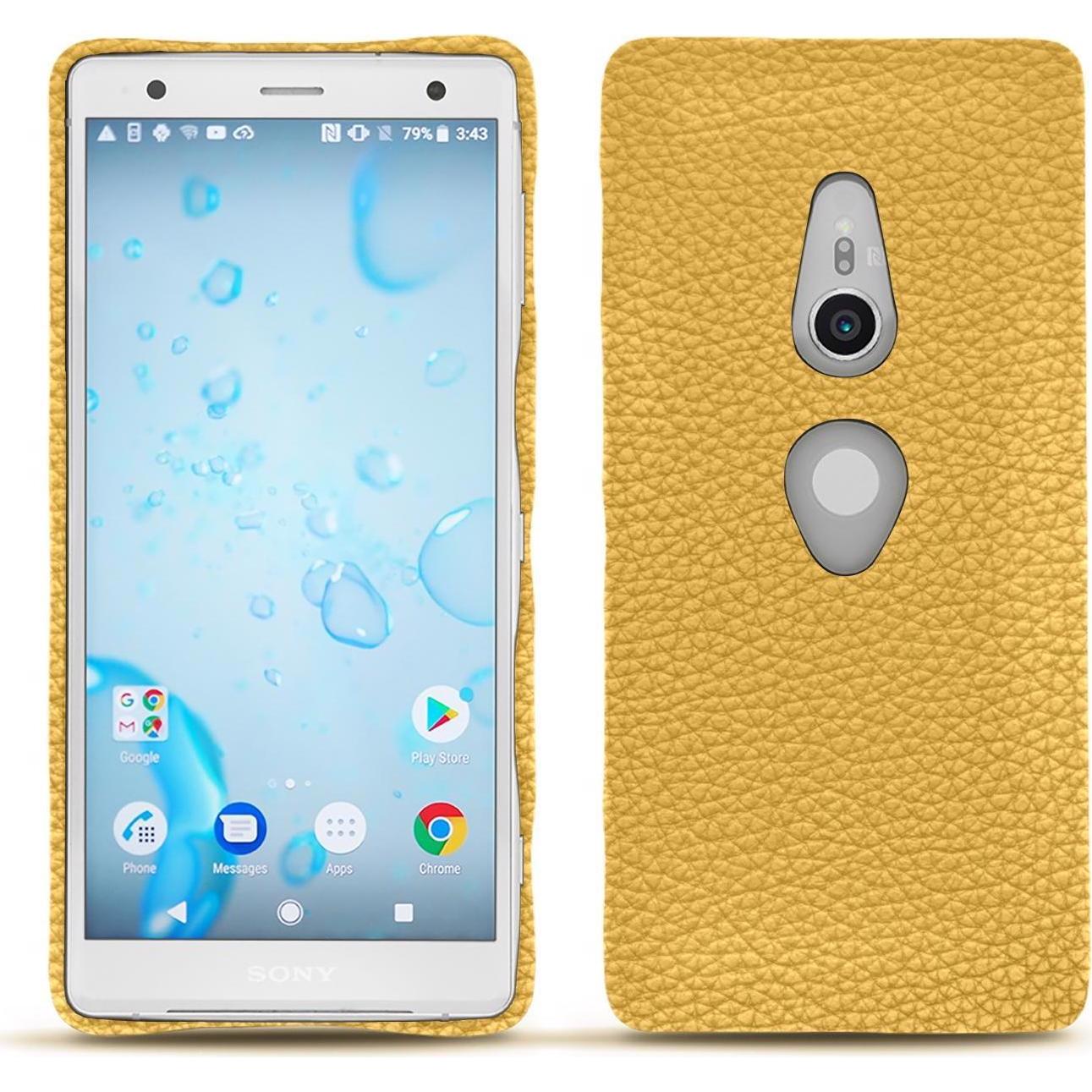 Thumbnail - Noreve Lederschutzhülle (Sony Xperia XZ2), Smartphone Hülle, Orange