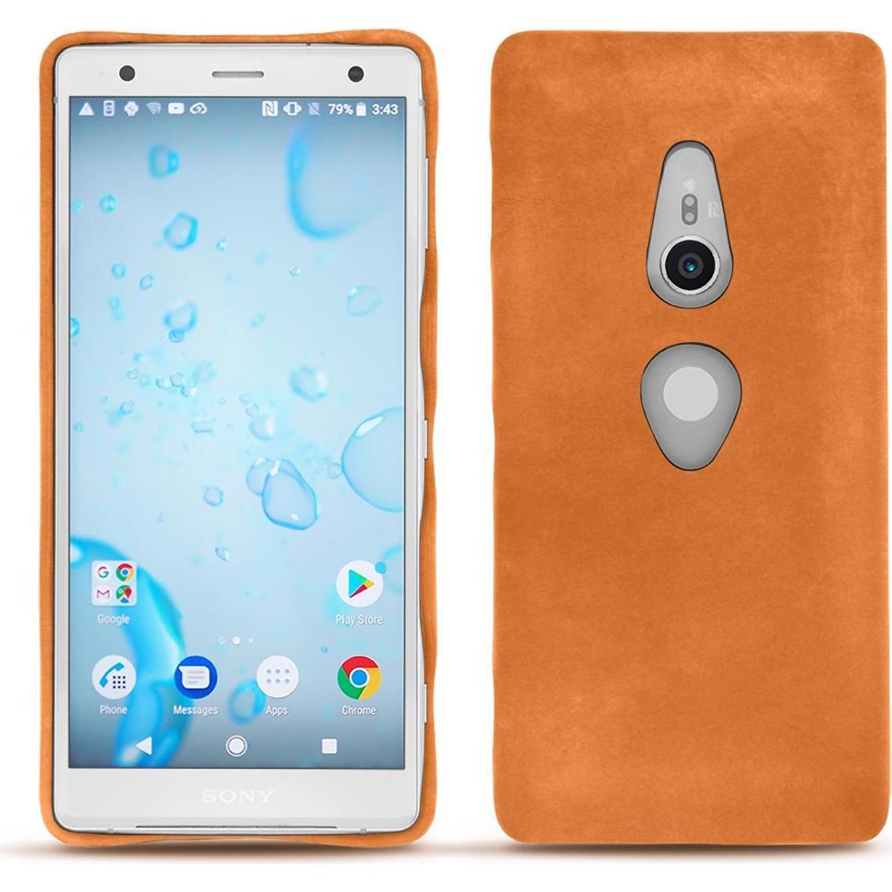 Thumbnail - Noreve Lederschutzhülle (Sony Xperia XZ2), Smartphone Hülle, Orange