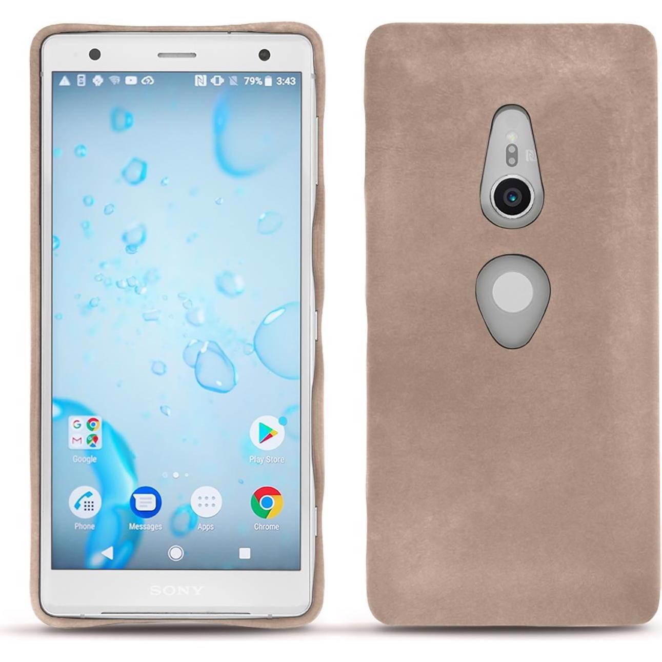 Thumbnail - Noreve Lederschutzhülle (Sony Xperia XZ2), Smartphone Hülle, Beige