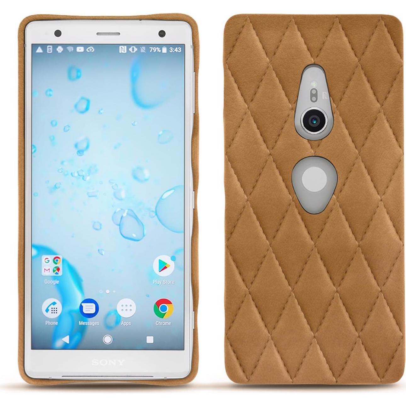 Thumbnail - Noreve Lederschutzhülle (Sony Xperia XZ2), Smartphone Hülle, Braun