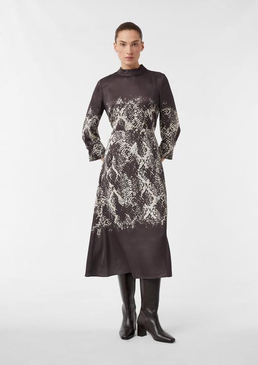 Image du produit Comma Kleid Gemustertes Midikleid aus Satin (42)