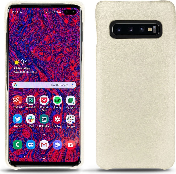 Actual product image Noreve Leather cover (Samsung Galaxy S10+)