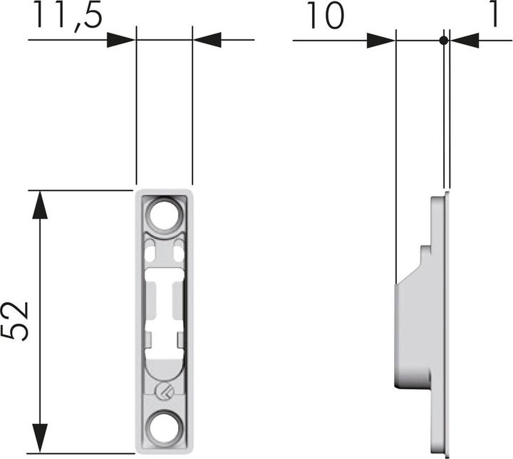Actual product image Italiana Ferramenta Bremsklappenhalter Kiaro, 550mm