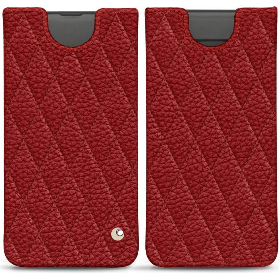 Noreve Lederschutzhülle (Samsung Galaxy S10+), Smartphone Hülle, Rot