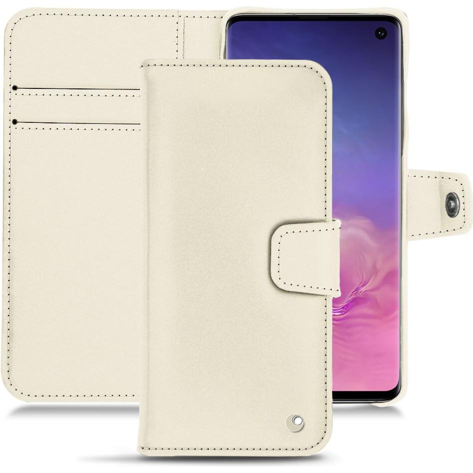 Thumbnail - Noreve Lederschutzhülle Wallet (Samsung Galaxy S10+), Smartphone Hülle, Weiss