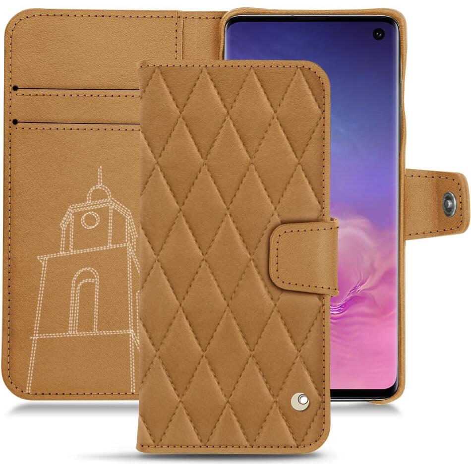 Thumbnail - Noreve Lederschutzhülle Wallet (Samsung Galaxy S10), Smartphone Hülle, Braun