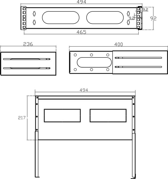Actual product image InLine 19" rack for wall mounting (20.70 RU, 19 inch rack)
