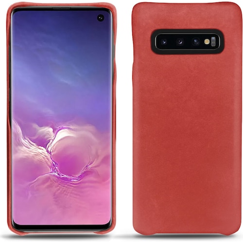 Noreve Lederschutzhülle (Samsung Galaxy S10), Smartphone Hülle, Rot