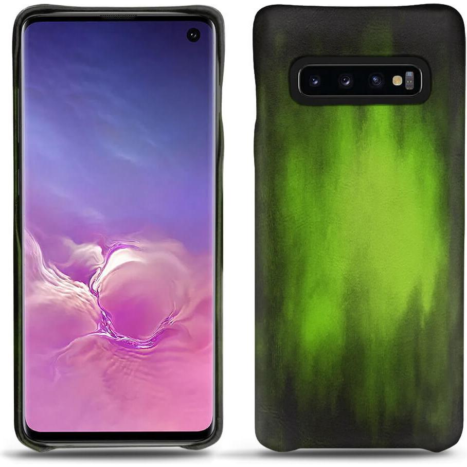 Noreve Lederschutzhülle (Samsung Galaxy S10), Smartphone Hülle, Grün