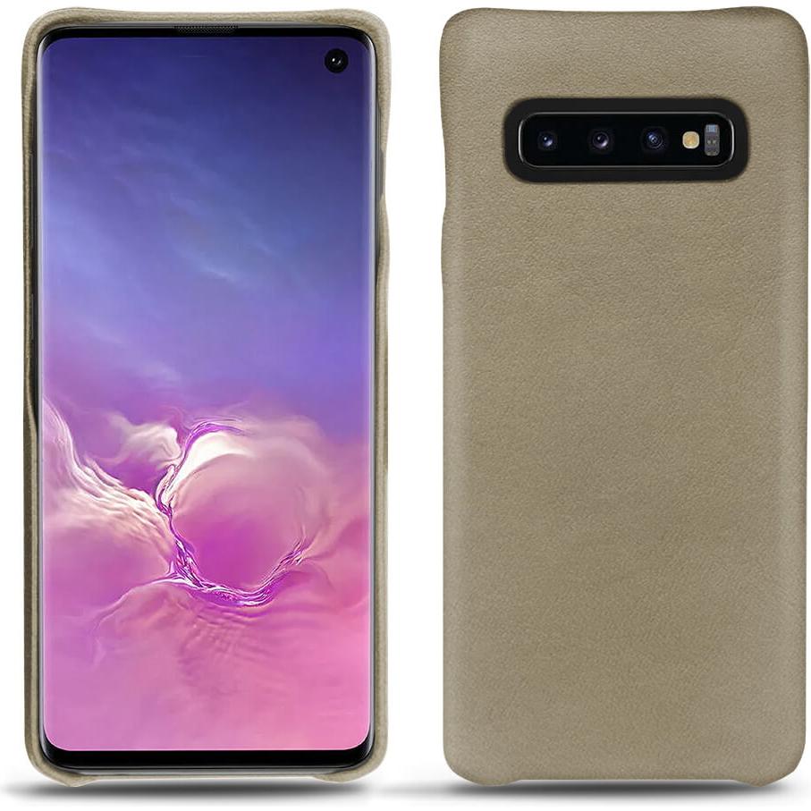 Noreve Lederschutzhülle (Samsung Galaxy S10), Smartphone Hülle, Beige