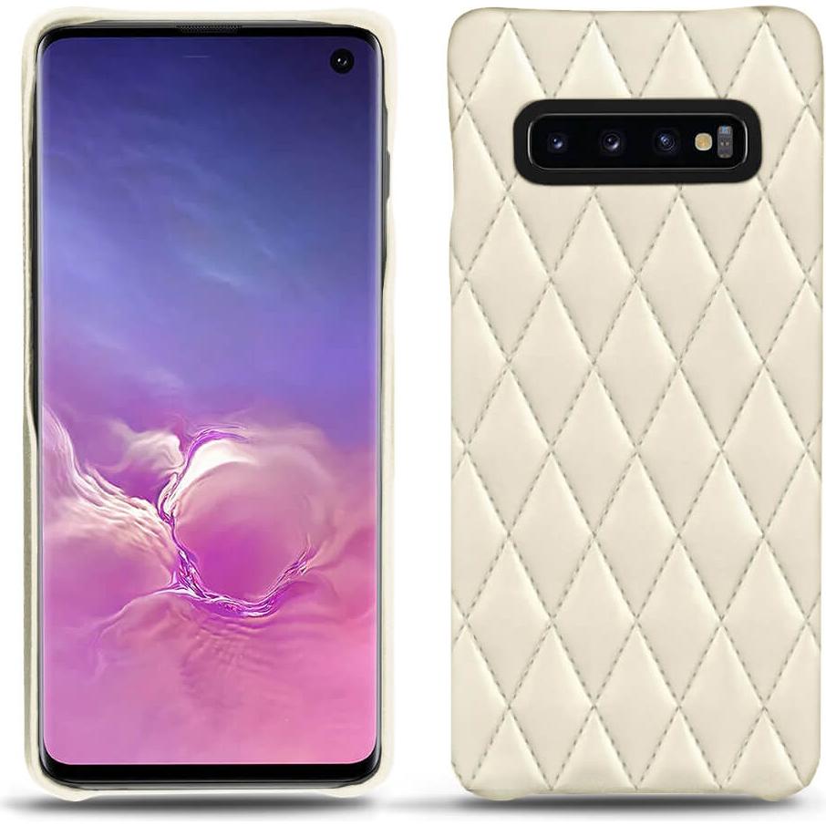 Noreve Lederschutzhülle (Samsung Galaxy S10), Smartphone Hülle, Weiss