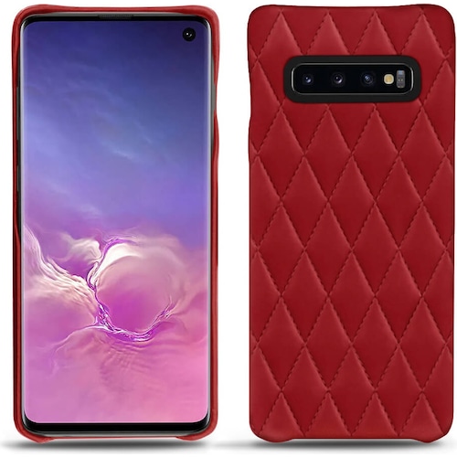 Noreve Lederschutzhülle (Galaxy S10), Smartphone Hülle, Rot