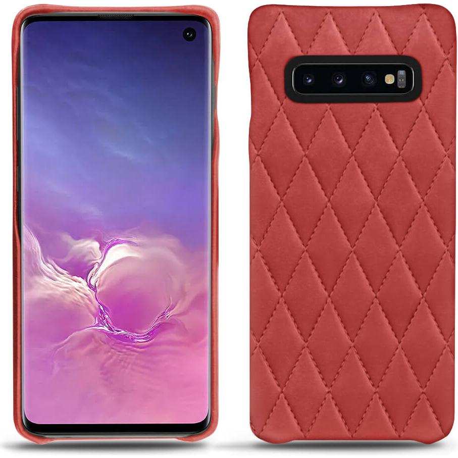 Noreve Lederschutzhülle (Samsung Galaxy S10+), Smartphone Hülle, Rot
