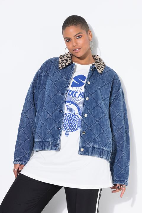 Actual product image Studio Untold Quilted Leopard Print Collared Jacket (58)