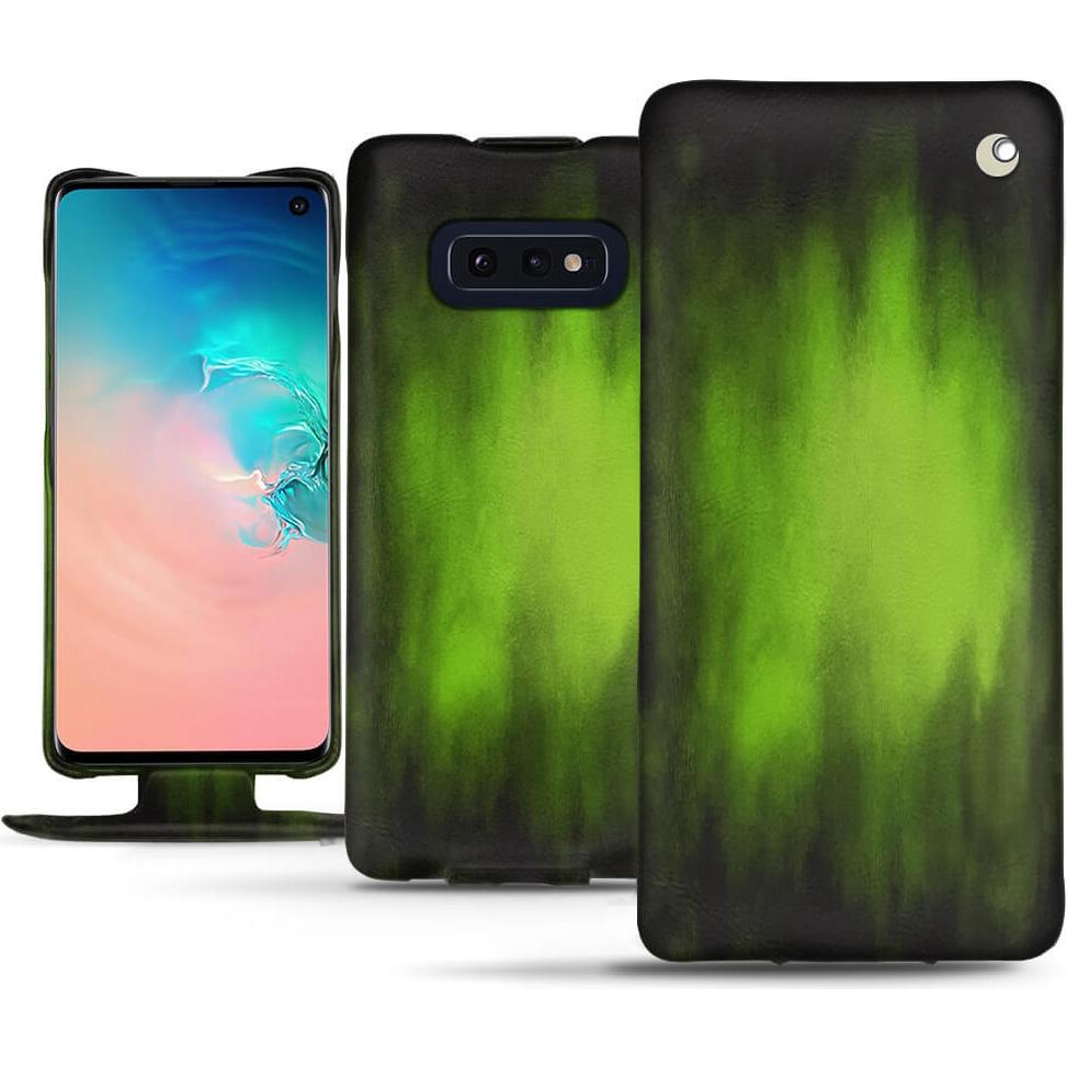 Thumbnail - Noreve Lederschutzhülle vertikal (Samsung Galaxy S10e), Smartphone Hülle, Grün