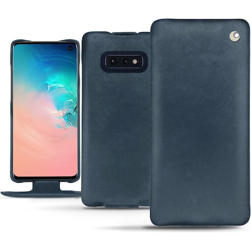 Noreve Lederschutzhülle vertikal (Samsung Galaxy S10e), Smartphone Hülle, Blau