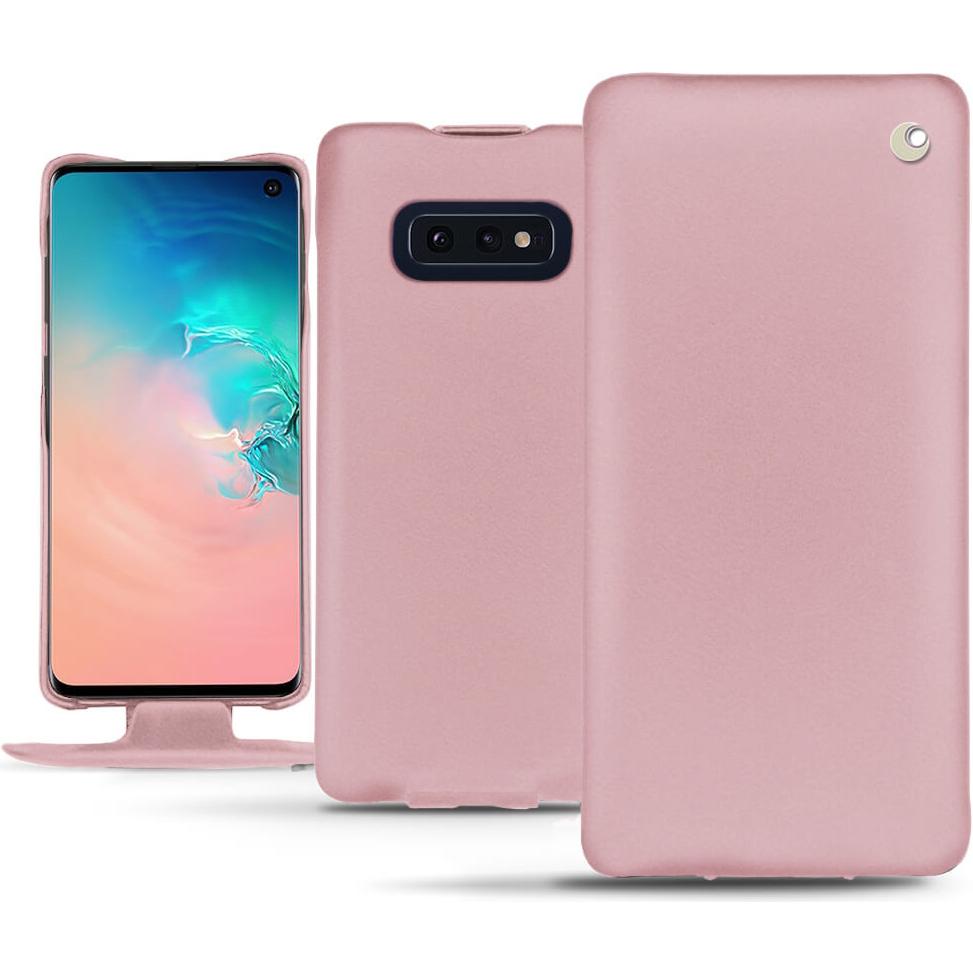 Noreve Lederschutzhülle vertikal (Samsung Galaxy S10e), Smartphone Hülle, Rosa
