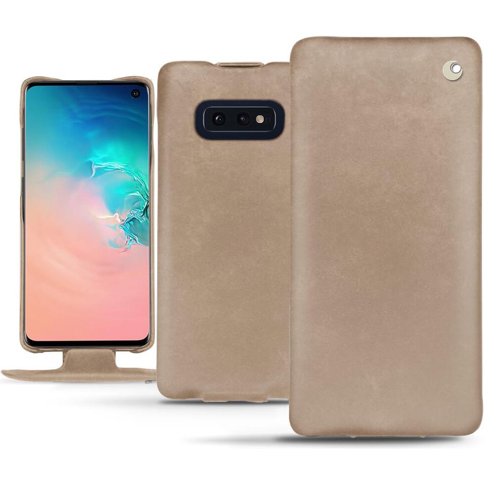 Noreve Lederschutzhülle vertikal (Samsung Galaxy S10e), Smartphone Hülle, Beige