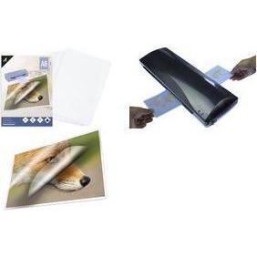 Kangaro, Pouches di plastificazione, Laminierfolientasche, DIN A4, glänzend, 250 mic 2 x 125 mic, Masse: 216 x 303 mm (A4, 125 µm)