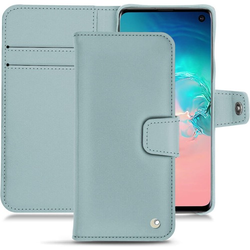 Noreve Lederschutzhülle Wallet (Samsung Galaxy S10e), Smartphone Hülle, Blau