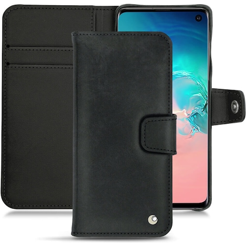 Noreve Lederschutzhülle Wallet (Samsung Galaxy S10e), Smartphone Hülle, Schwarz