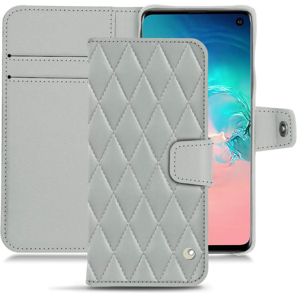 Noreve Lederschutzhülle Wallet (Samsung Galaxy S10e), Smartphone Hülle, Grau