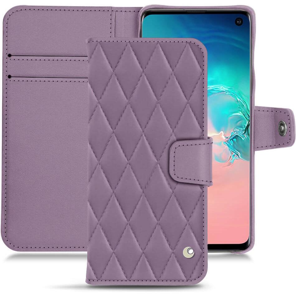 Noreve Lederschutzhülle Wallet (Samsung Galaxy S10e), Smartphone Hülle, Violett