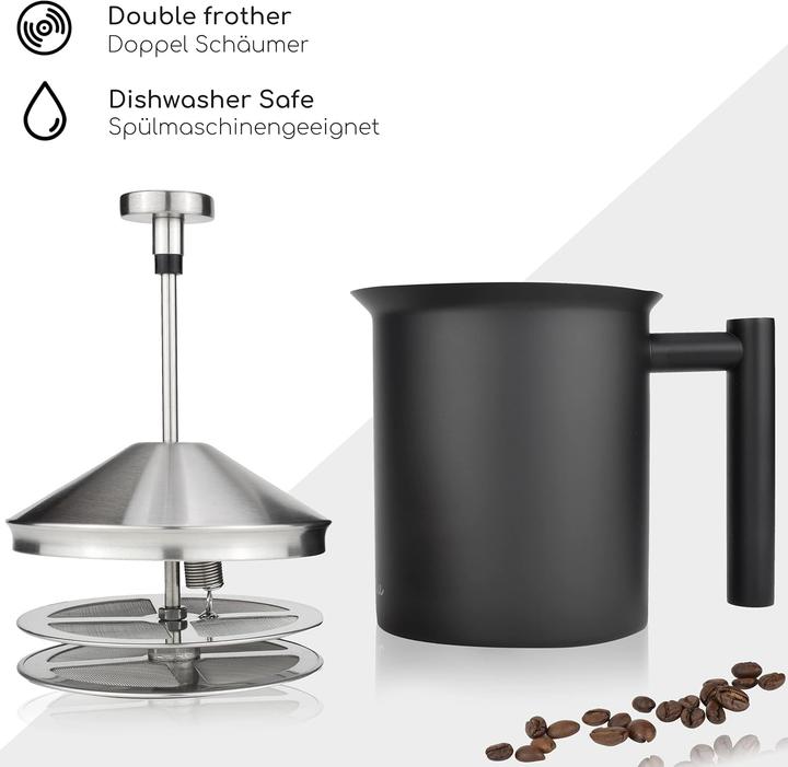 Produktbild Milu Manueller Edelstahl-Milchaufschäumer (800 ml)