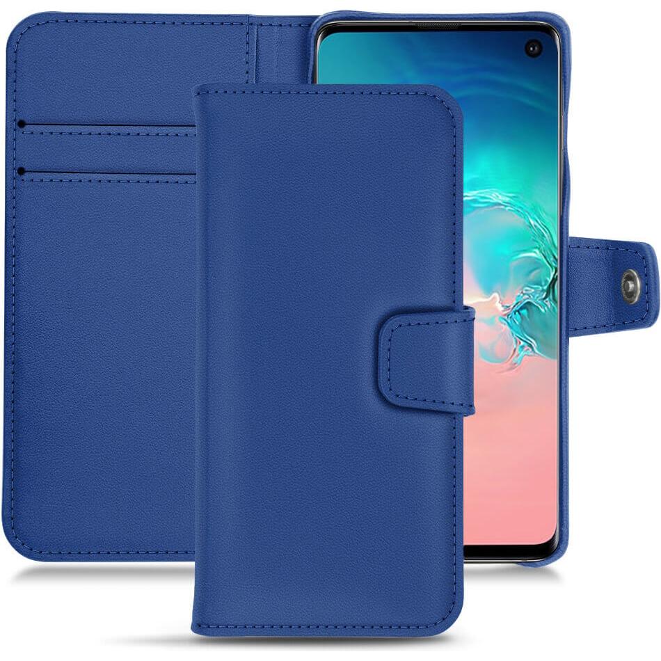 Noreve Lederschutzhülle Wallet (Samsung Galaxy S10e), Smartphone Hülle, Blau