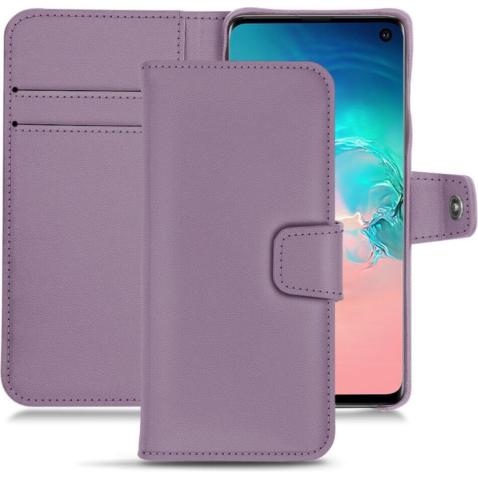 Noreve Lederschutzhülle Wallet (Samsung Galaxy S10e), Smartphone Hülle, Violett