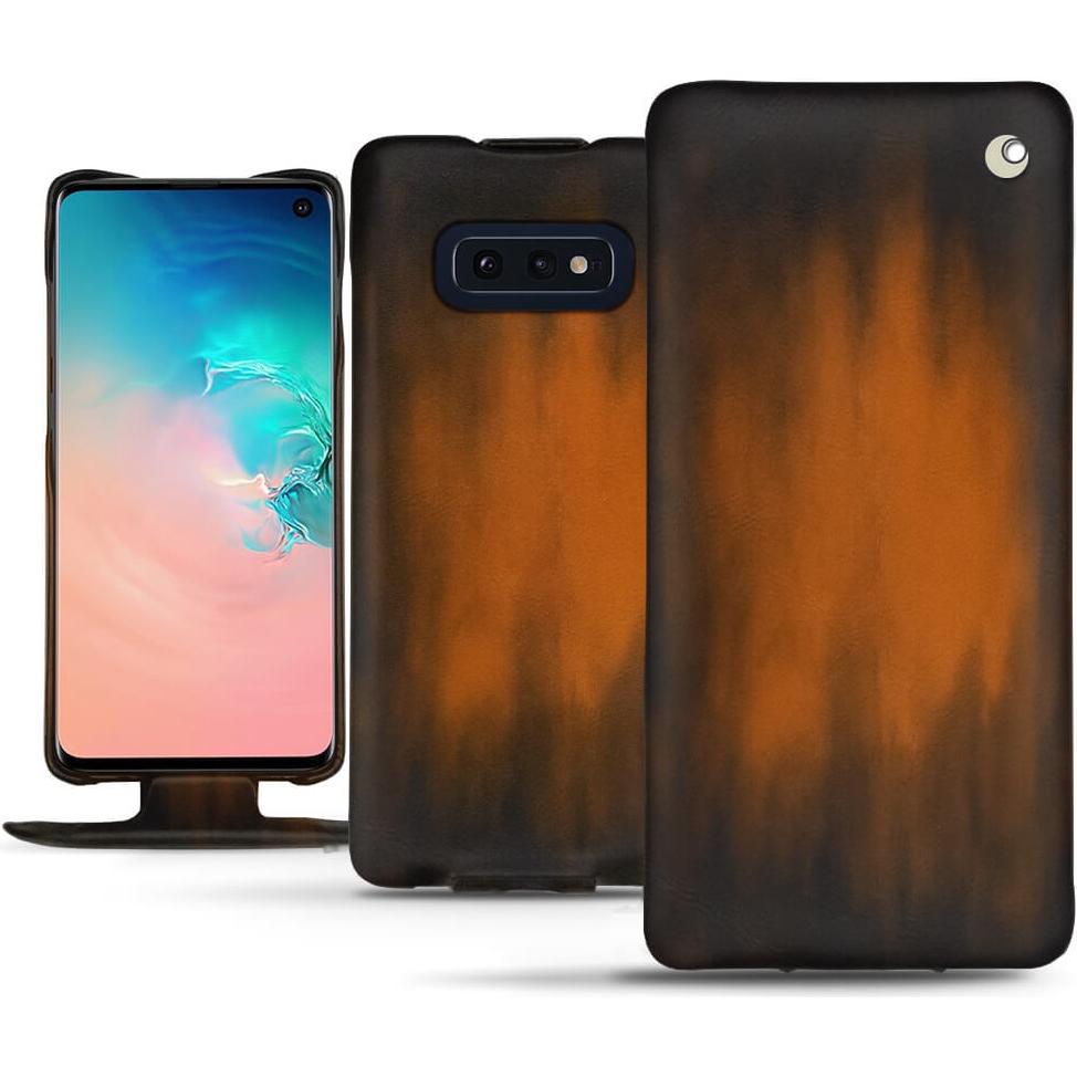 Thumbnail - Noreve Lederschutzhülle vertikal (Samsung Galaxy S10e), Smartphone Hülle, Braun