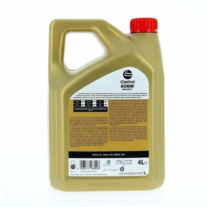 Image du produit Castrol EDGE 0W-20 V (4 l, SAE 0W-20)