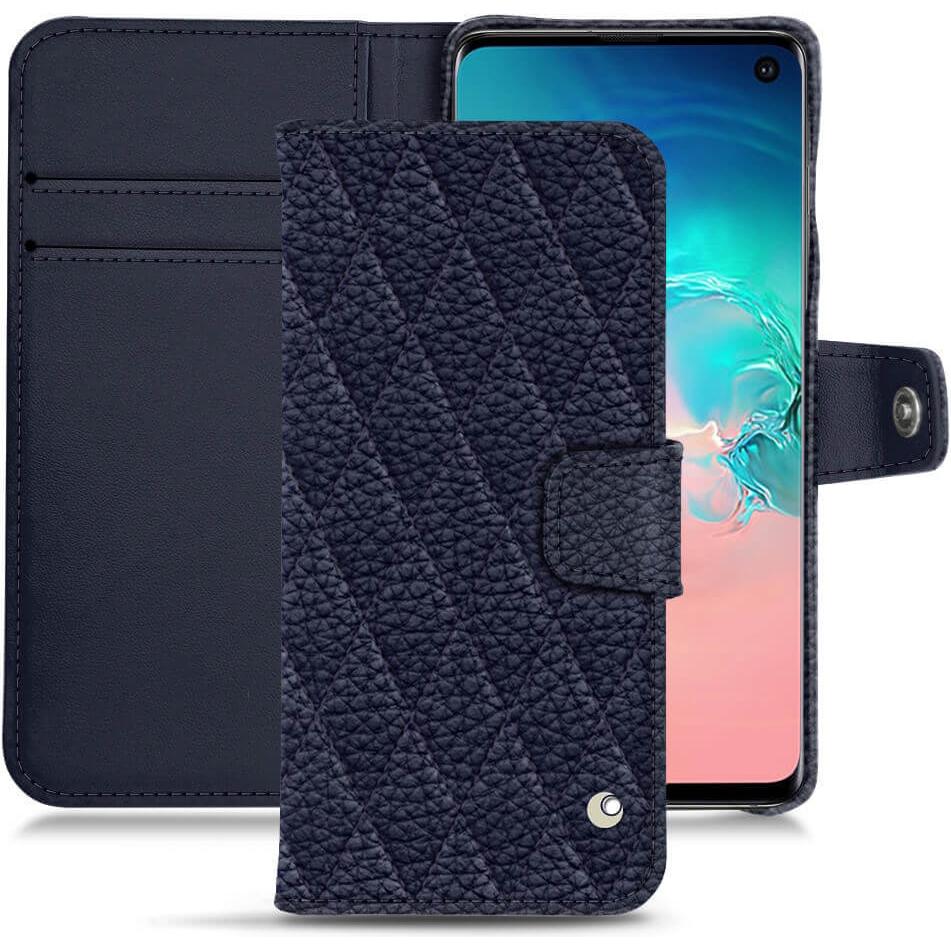 Noreve Lederschutzhülle Wallet (Samsung Galaxy S10e), Smartphone Hülle, Violett