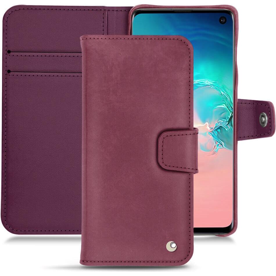 Noreve Lederschutzhülle Wallet (Samsung Galaxy S10e), Smartphone Hülle, Violett