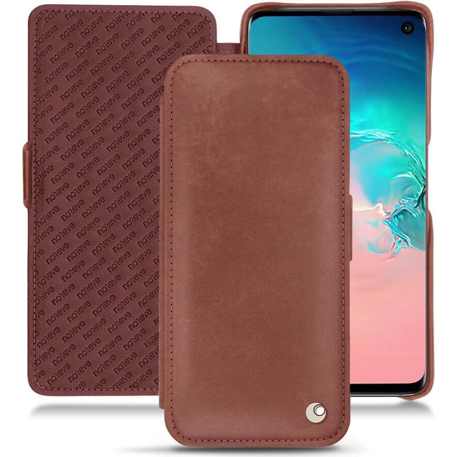 Noreve Lederschutzhülle horizontal (Samsung Galaxy S10e), Smartphone Hülle, Rot