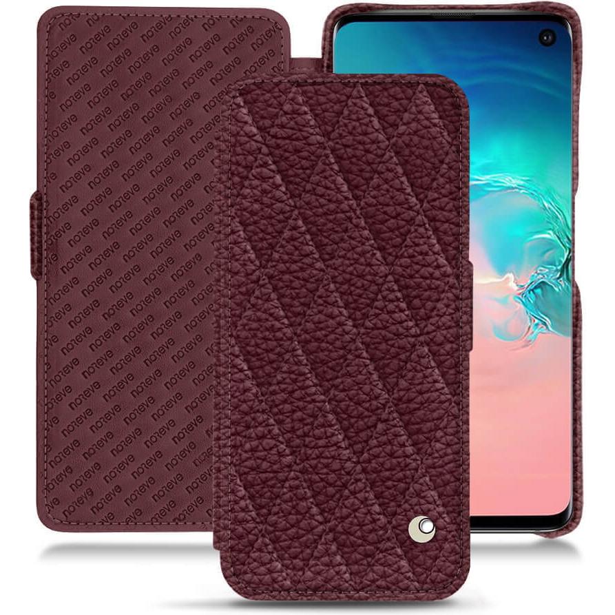 Noreve Lederschutzhülle horizontal (Samsung Galaxy S10e), Smartphone Hülle, Violett