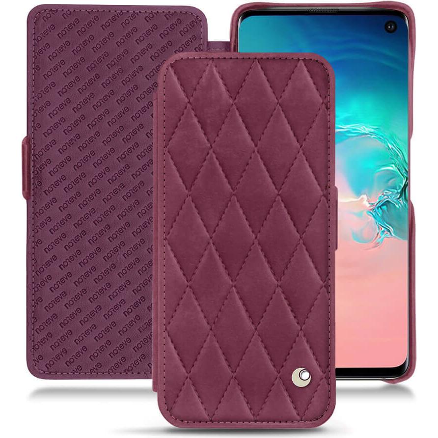Thumbnail - Noreve Lederschutzhülle horizontal (Samsung Galaxy S10e), Smartphone Hülle, Violett