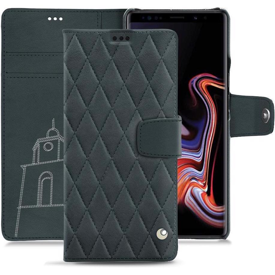 Noreve Lederschutzhülle Wallet (Samsung Galaxy Note 9), Smartphone Hülle, Blau