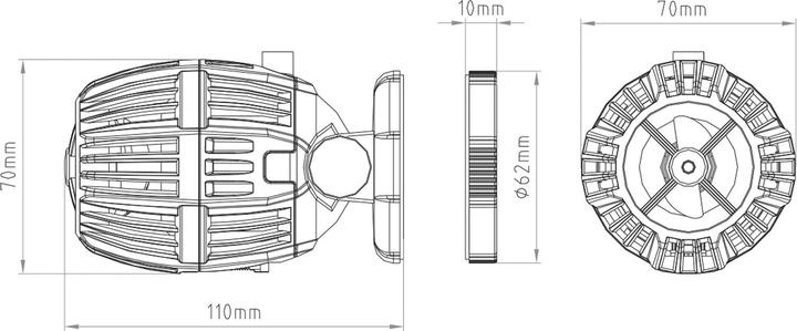 Actual product image SunSun CW-120 Circulation Pump Wavemaker 700-8000l/h 20W Flow Control Aquarium Fish Tank
