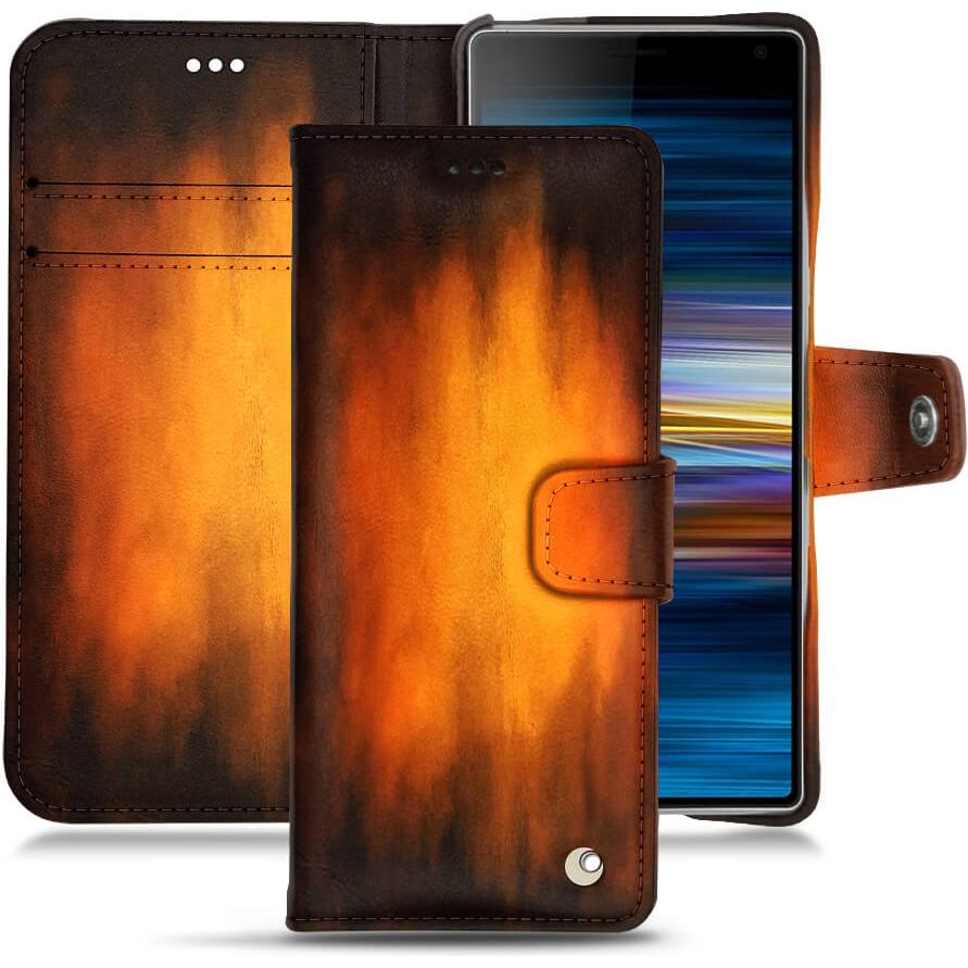 Thumbnail - Noreve Lederschutzhülle Wallet (Sony Xperia 10 Plus), Smartphone Hülle, Violett