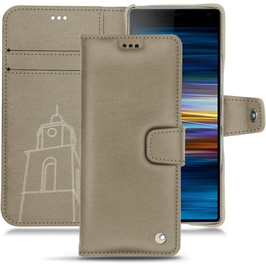 Thumbnail - Noreve Lederschutzhülle Wallet (Sony Xperia 10 Plus), Smartphone Hülle, Beige