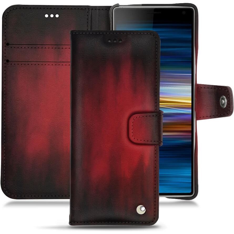 Thumbnail - Noreve Lederschutzhülle Wallet (Sony Xperia 10 Plus), Smartphone Hülle, Rot