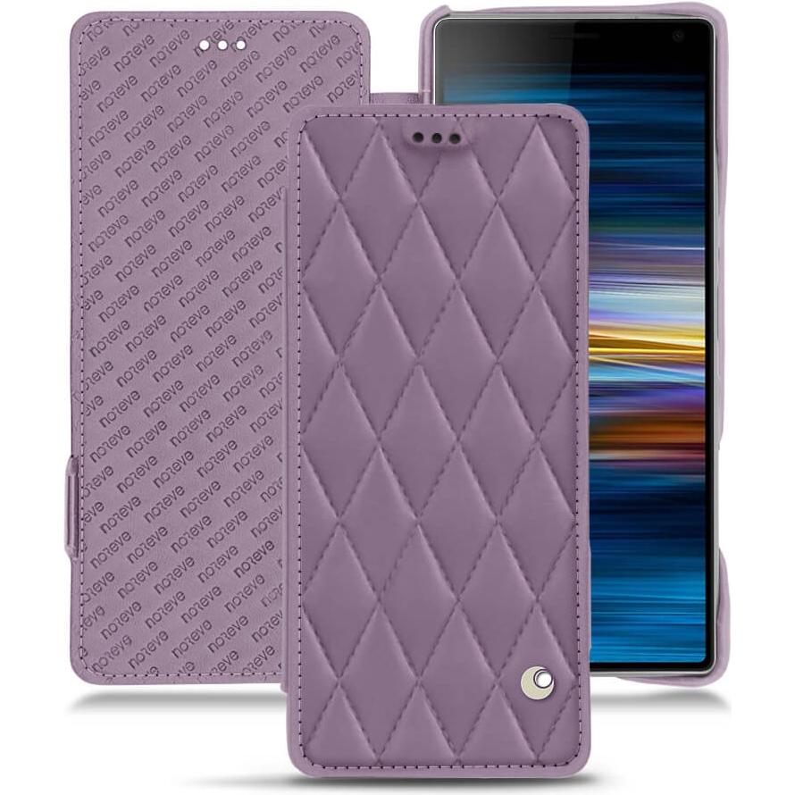 Noreve Lederschutzhülle horizontal (Sony Xperia 10 Plus), Smartphone Hülle, Violett