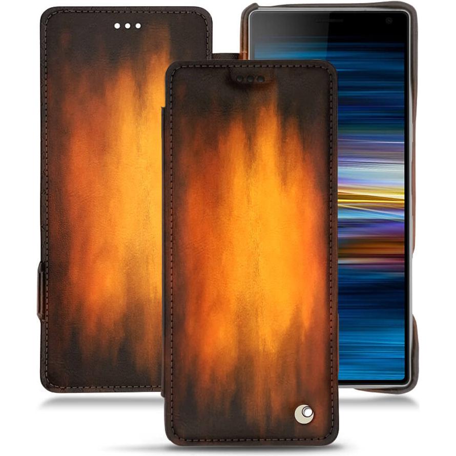 Thumbnail - Noreve Lederschutzhülle horizontal (Sony Xperia 10 Plus), Smartphone Hülle, Violett