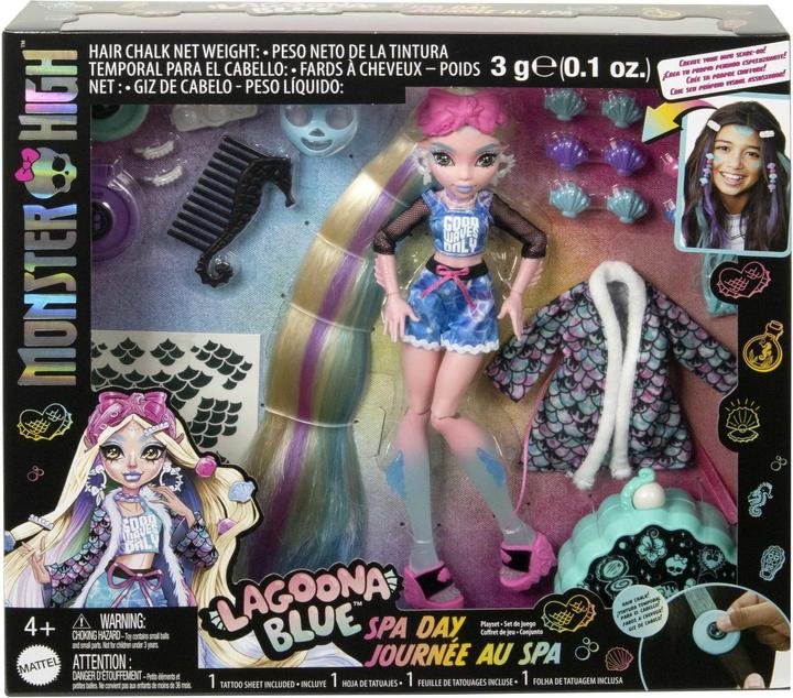 Actual product image Monster High Mattel Lalka Spa Day Lagoona Blue