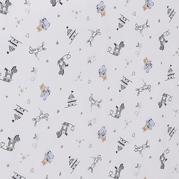 Produktbild jonka Gitterbetten Babybett-Komplett-Set Max inkl. Bettwäsche, Himmel (70 x 140 cm)