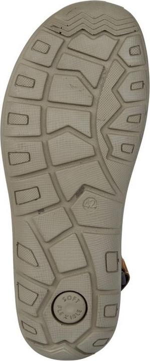 Actual product image Roamers Mens Triple Strap Leather Touch Fastening Sports Sandals (42)